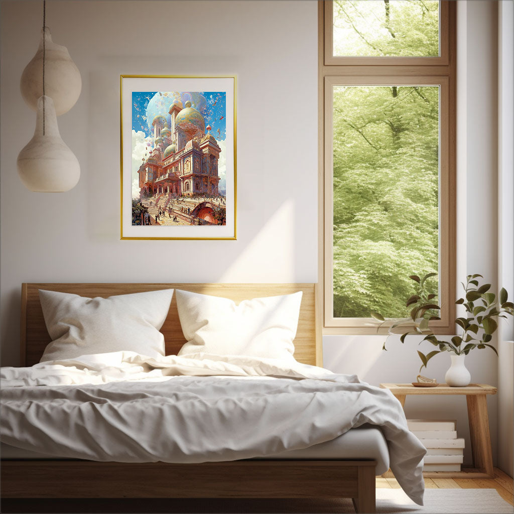 ミュージアムのアートポスター寝室配置イメージ