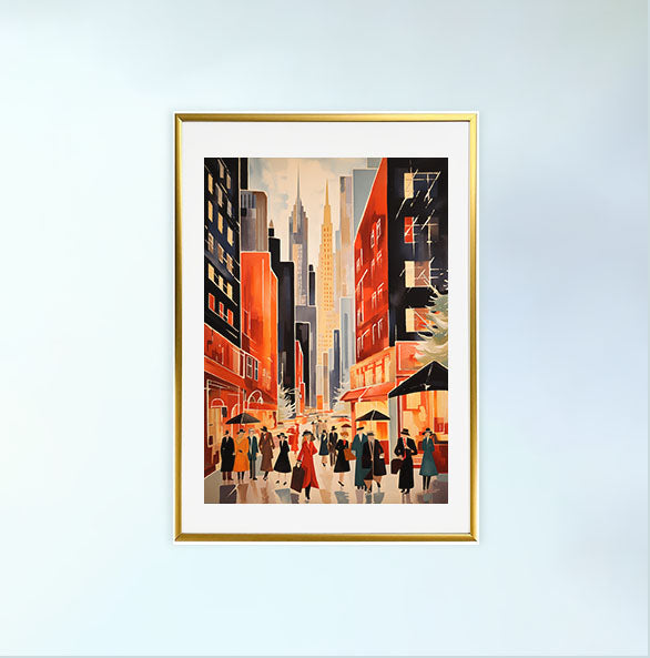 ニューヨークのアートポスター:new_york_0dca / 地図・都市_都市_のポスター画像金色のフレームイメージ