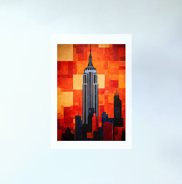 ニューヨークのアートポスター:new_york_2019 / 地図・都市_都市_のポスター画像フレーム無しの設置イメージ