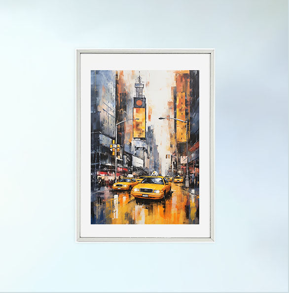 ニューヨークのアートポスター:new_york_318f / 地図・都市_都市_のポスター画像銀色のフレームイメージ