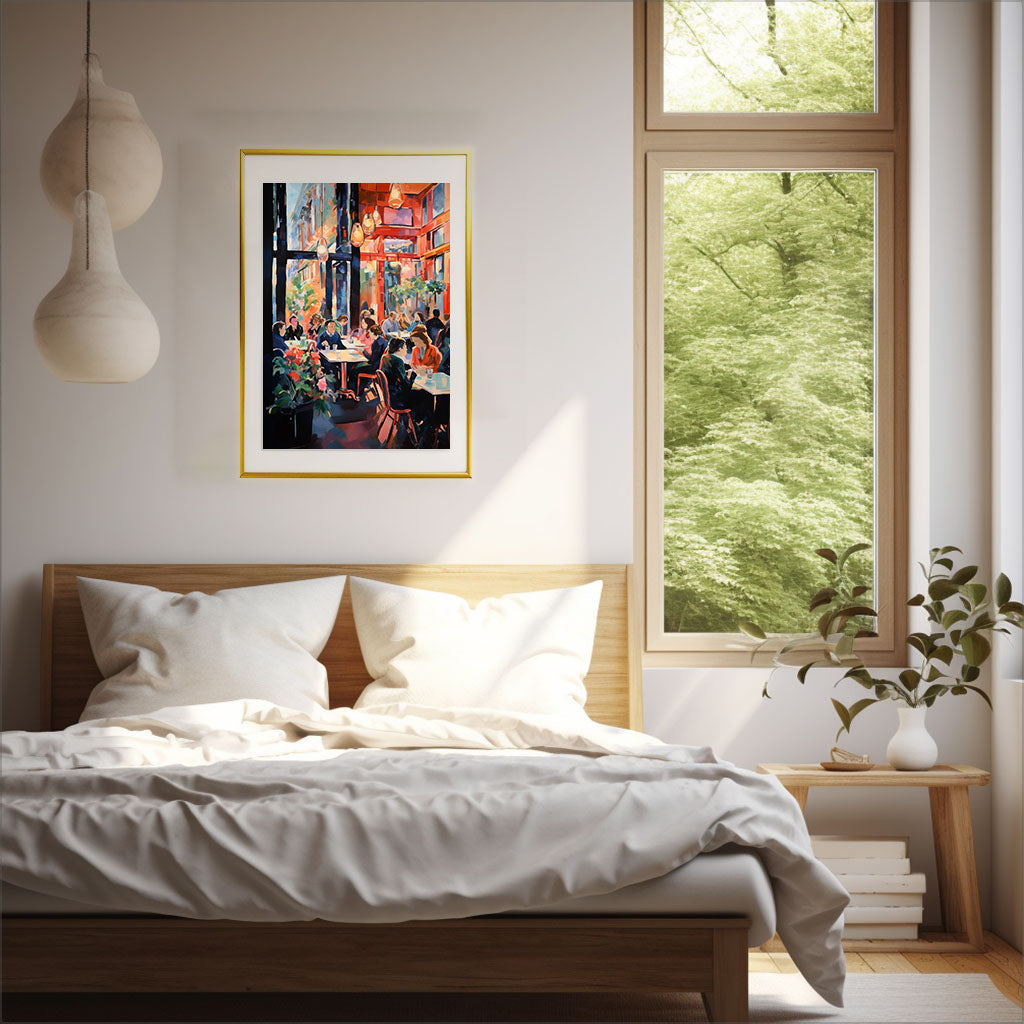 ニューヨークのアートポスター:new_york_433a / 地図・都市_都市_のポスター画像寝室に設置したイメージ