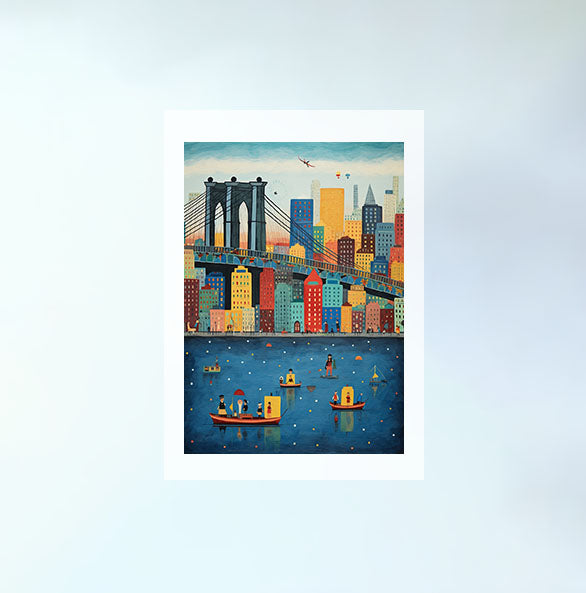 ニューヨークのアートポスター:new_york_a1cb / 地図・都市_都市_のポスター画像フレーム無しの設置イメージ