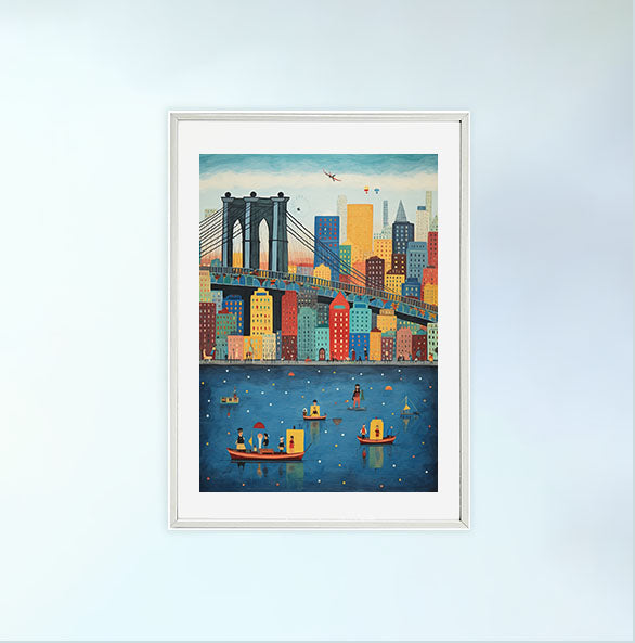 ニューヨークのアートポスター:new_york_a1cb / 地図・都市_都市_のポスター画像白いフレーム
