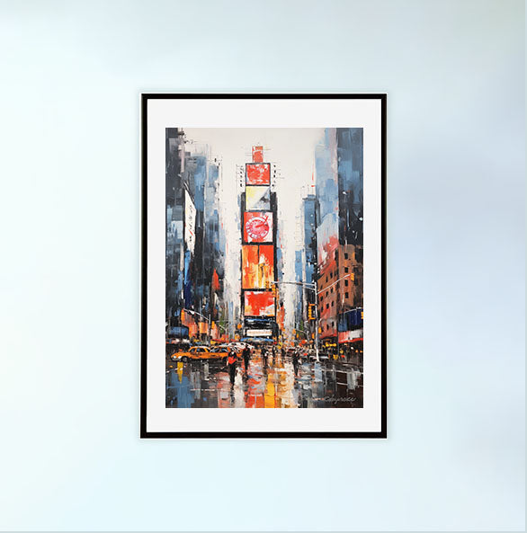 ニューヨークのアートポスター:new_york_a372 / 地図・都市_都市_のポスター画像黒色のフレームイメージ