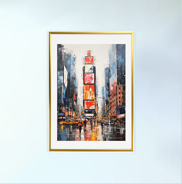 ニューヨークのアートポスター:new_york_a372 / 地図・都市_都市_のポスター画像金色のフレームイメージ