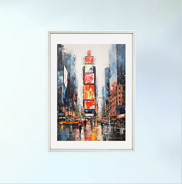 ニューヨークのアートポスター:new_york_a372 / 地図・都市_都市_のポスター画像銀色のフレームイメージ