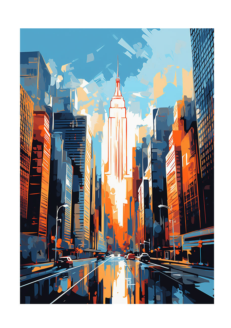 ニューヨークのアートポスター:new_york_af70 / 抽象画_ポップ_地図・都市_都市_のポスター画像
