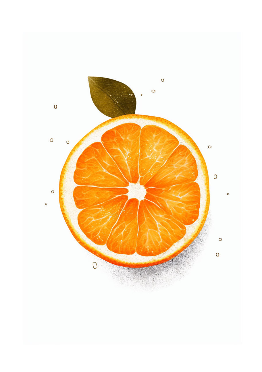オレンジのアートポスター原画のみ