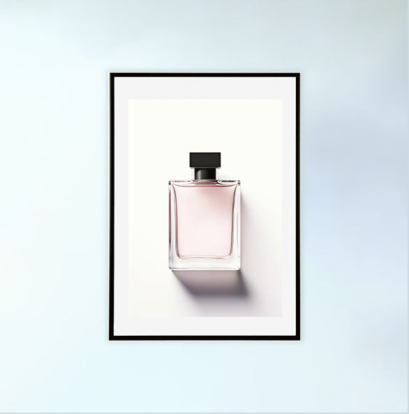 香水のアートポスター:perfume_4ad1 / 北欧_ポップ_日用品・ライフスタイル__のポスター画像黒色のフレームイメージ