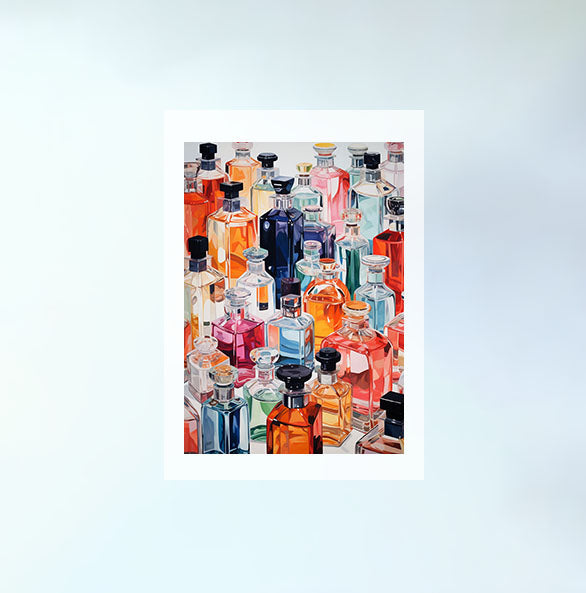 香水のアートポスター:perfume_9f46 / 日用品・ライフスタイル__のポスター画像フレーム無しの設置イメージ