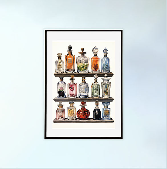 香水のアートポスター:perfume_b58d / 日用品・ライフスタイル__のポスター画像黒色のフレームイメージ