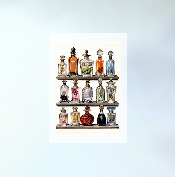 香水のアートポスター:perfume_b58d / 日用品・ライフスタイル__のポスター画像フレーム無しの設置イメージ
