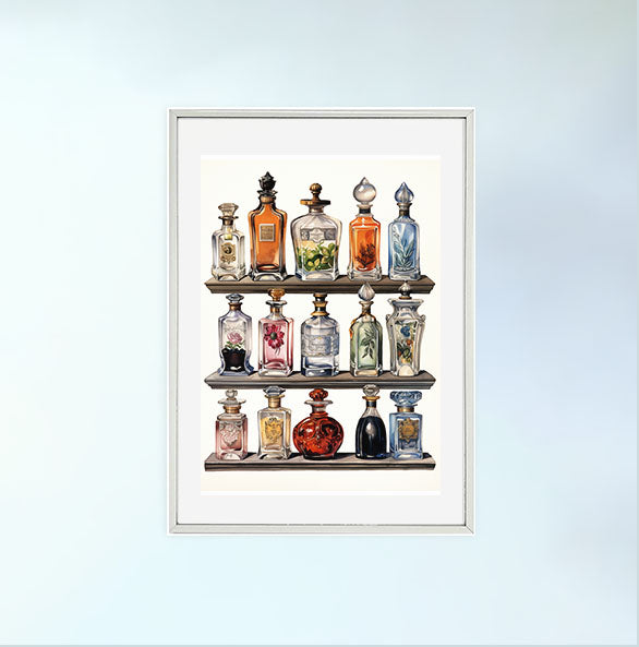 香水のアートポスター:perfume_b58d / 日用品・ライフスタイル__のポスター画像銀色のフレームイメージ