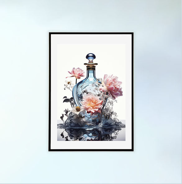 香水のアートポスター:perfume_f810 / 北欧_日用品・ライフスタイル__のポスター画像黒色のフレームイメージ