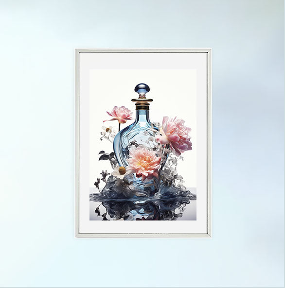香水のアートポスター:perfume_f810 / 北欧_日用品・ライフスタイル__のポスター画像銀色のフレームイメージ
