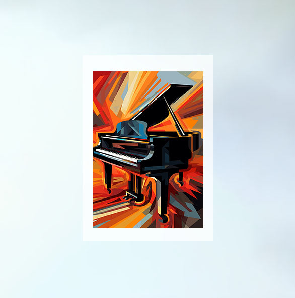 ピアノのアートポスター原画のみ設置イメージ