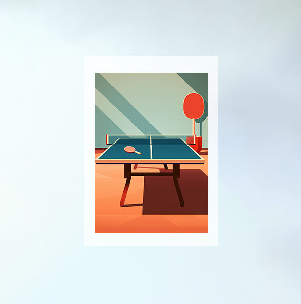 卓球のアートポスター原画のみ設置イメージ