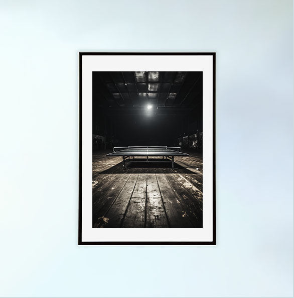 卓球のアートポスター:pingpong_16a0 / 写真_スポーツ・フィットネス__のポスター画像黒色のフレームイメージ