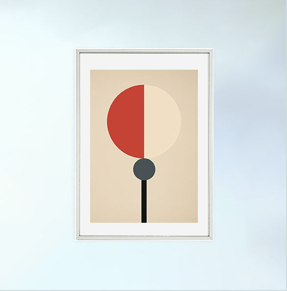 卓球のアートポスター:pingpong_4912 / 北欧_ポップ_スポーツ・フィットネス__のポスター画像銀色のフレームイメージ