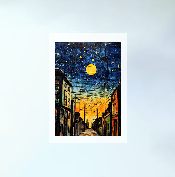 プラネタリウムのアートポスター原画のみ設置イメージ