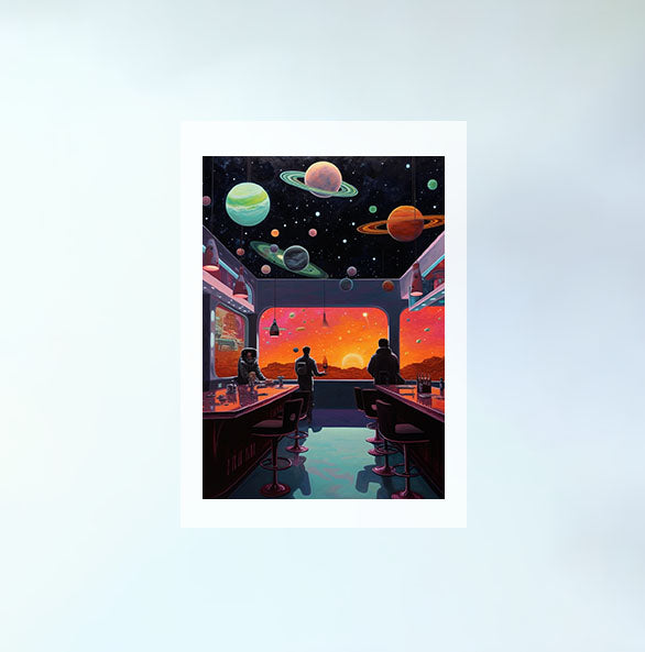 プラネタリウムのアートポスター原画のみ設置イメージ