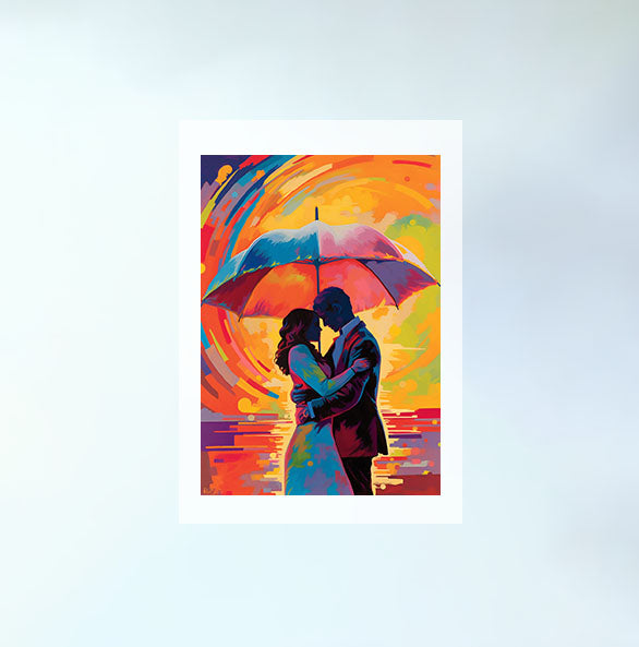 雨のアートポスター原画のみ設置イメージ