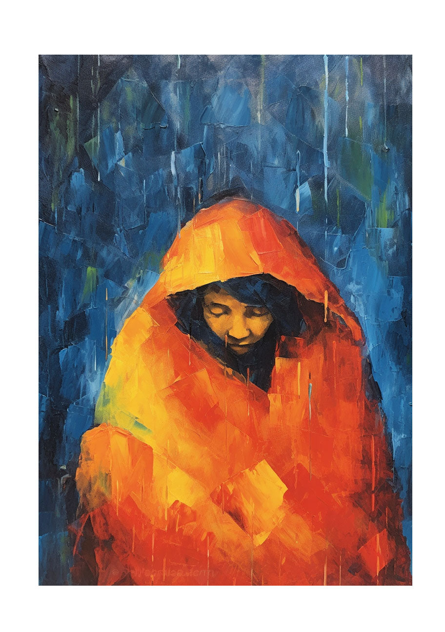 雨のアートポスター原画のみ
