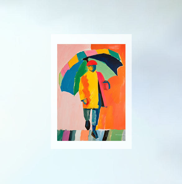 雨のアートポスター原画のみ設置イメージ