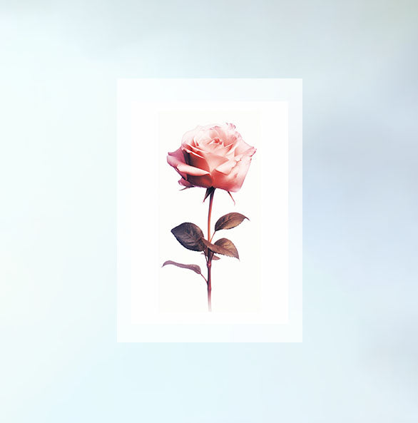 薔薇のアートポスター原画のみ設置イメージ