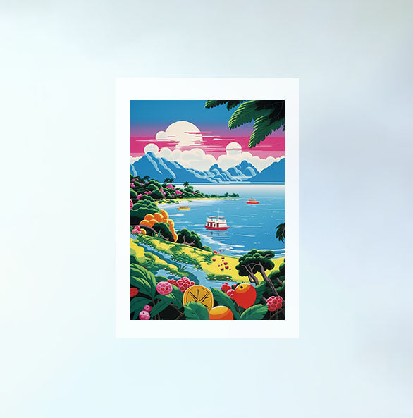 海のアートポスター原画のみ設置イメージ