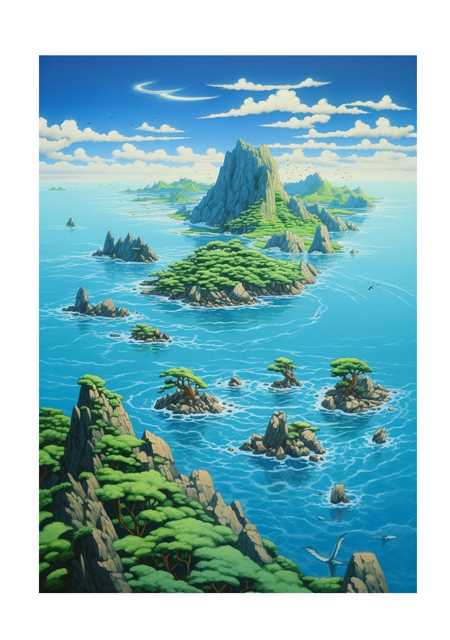 海のアートポスター原画のみ