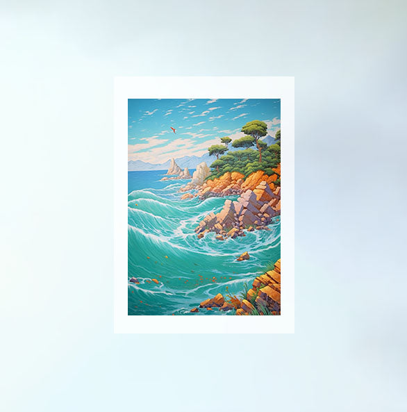 海のアートポスター原画のみ設置イメージ