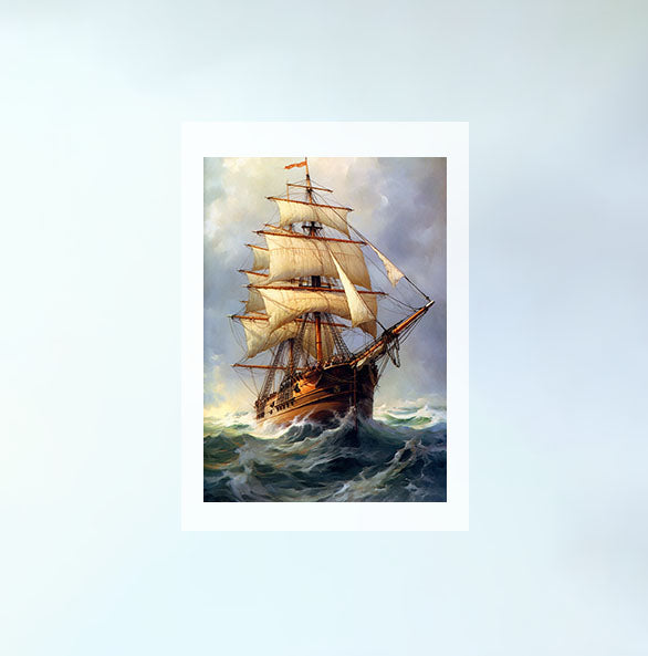 船のアートポスター原画のみ設置イメージ