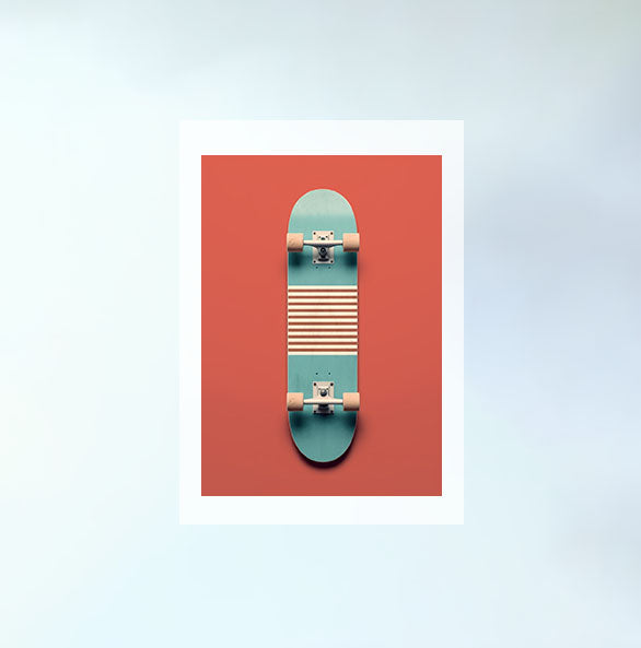 スケートボードのアートポスター原画のみ設置イメージ