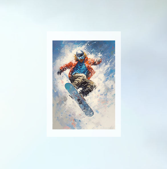スノーボードのアートポスター原画のみ設置イメージ