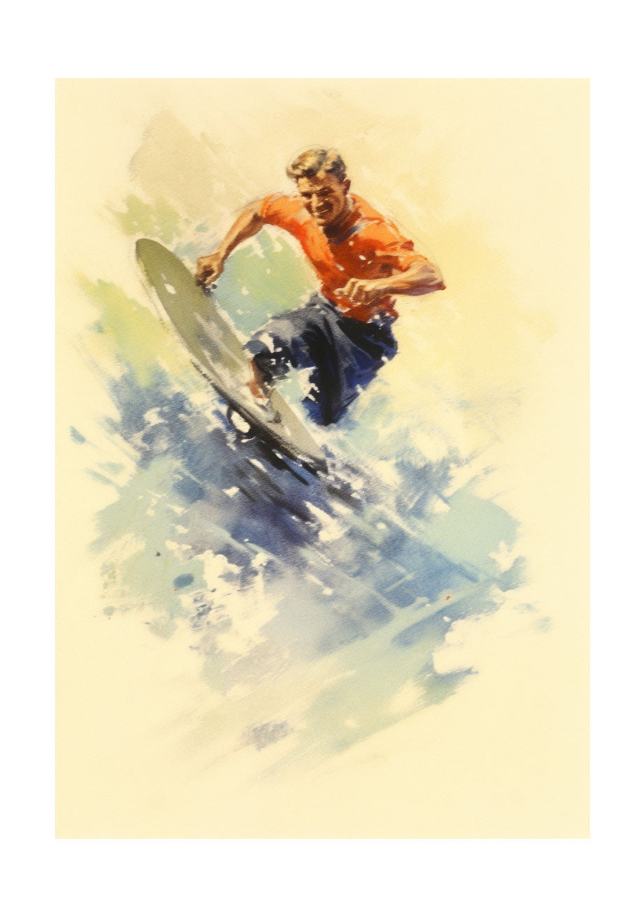 サーフィンのアートポスター原画のみ