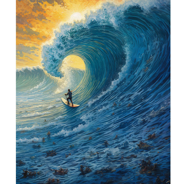 サーフィンのアートポスター:surfing_f613