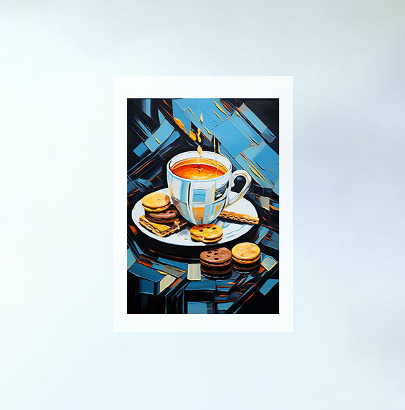お茶のアートポスター原画のみ設置イメージ