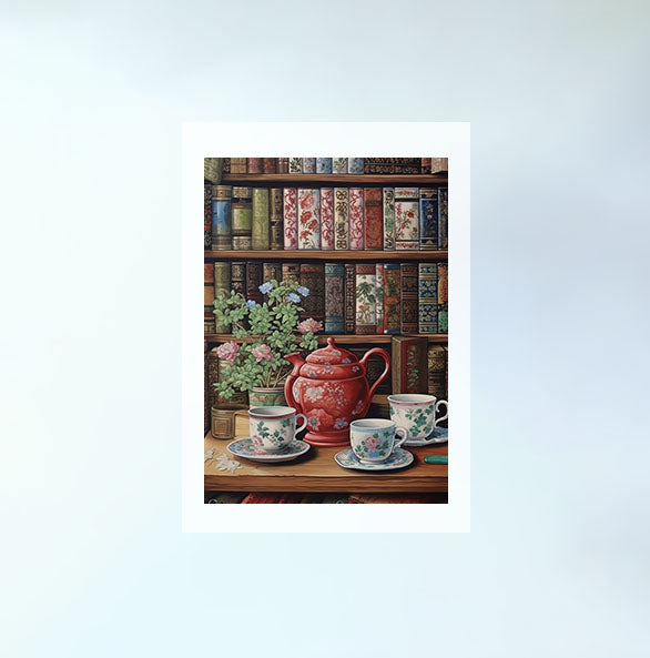 お茶のアートポスター原画のみ設置イメージ