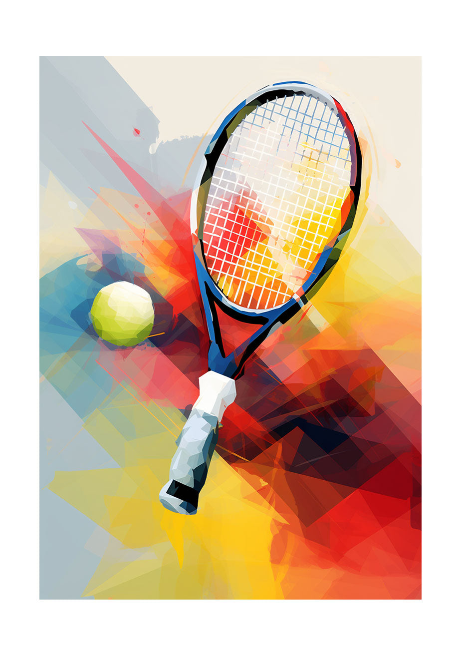テニスのアートポスター原画のみ