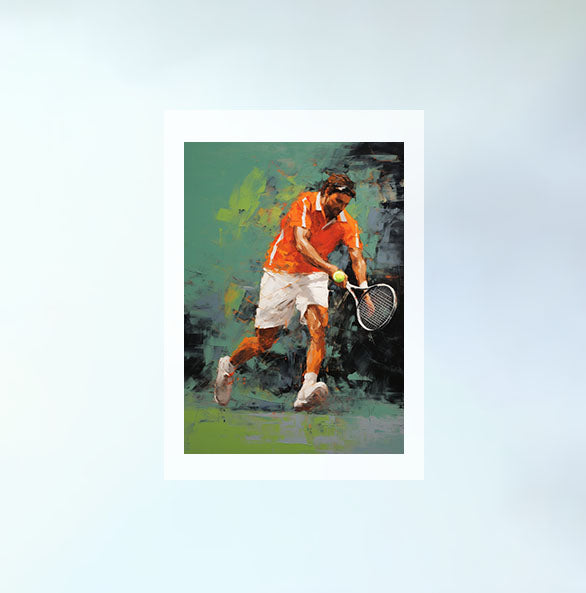 テニスのアートポスター原画のみ設置イメージ