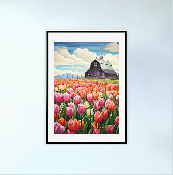 チューリップ畑のアートポスター:tulip_field_1420