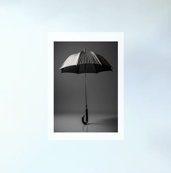傘のアートポスター原画のみ設置イメージ