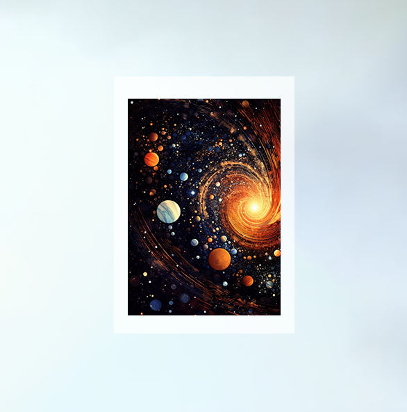 宇宙のアートポスター原画のみ設置イメージ