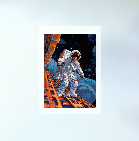 宇宙のアートポスター原画のみ設置イメージ