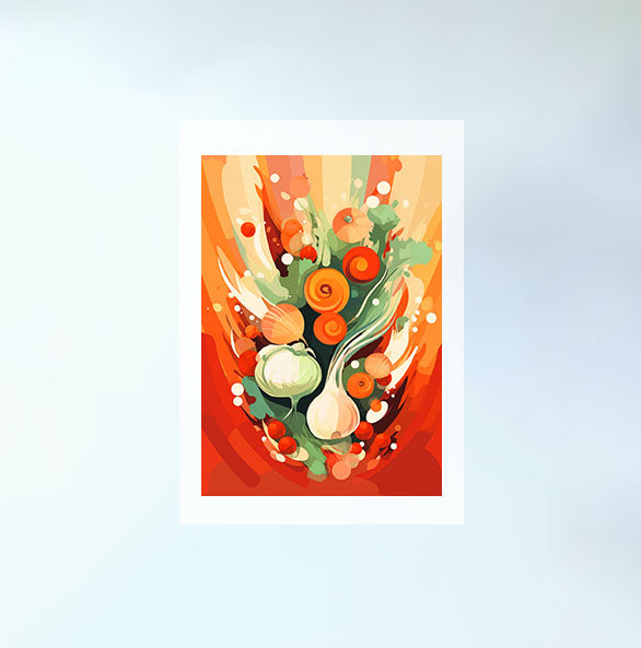野菜のアートポスター原画のみ設置イメージ