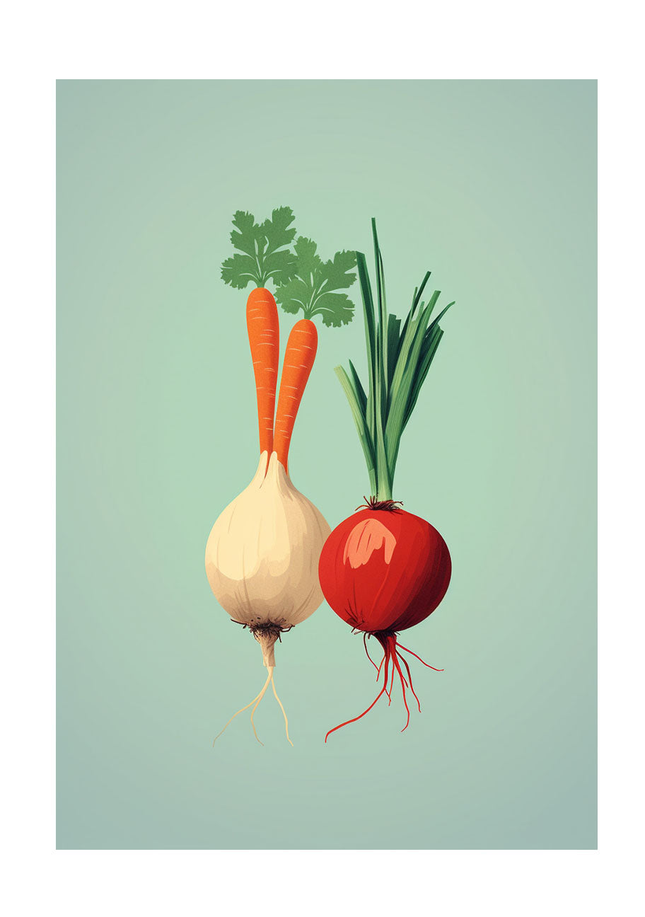 野菜のアートポスター原画のみ