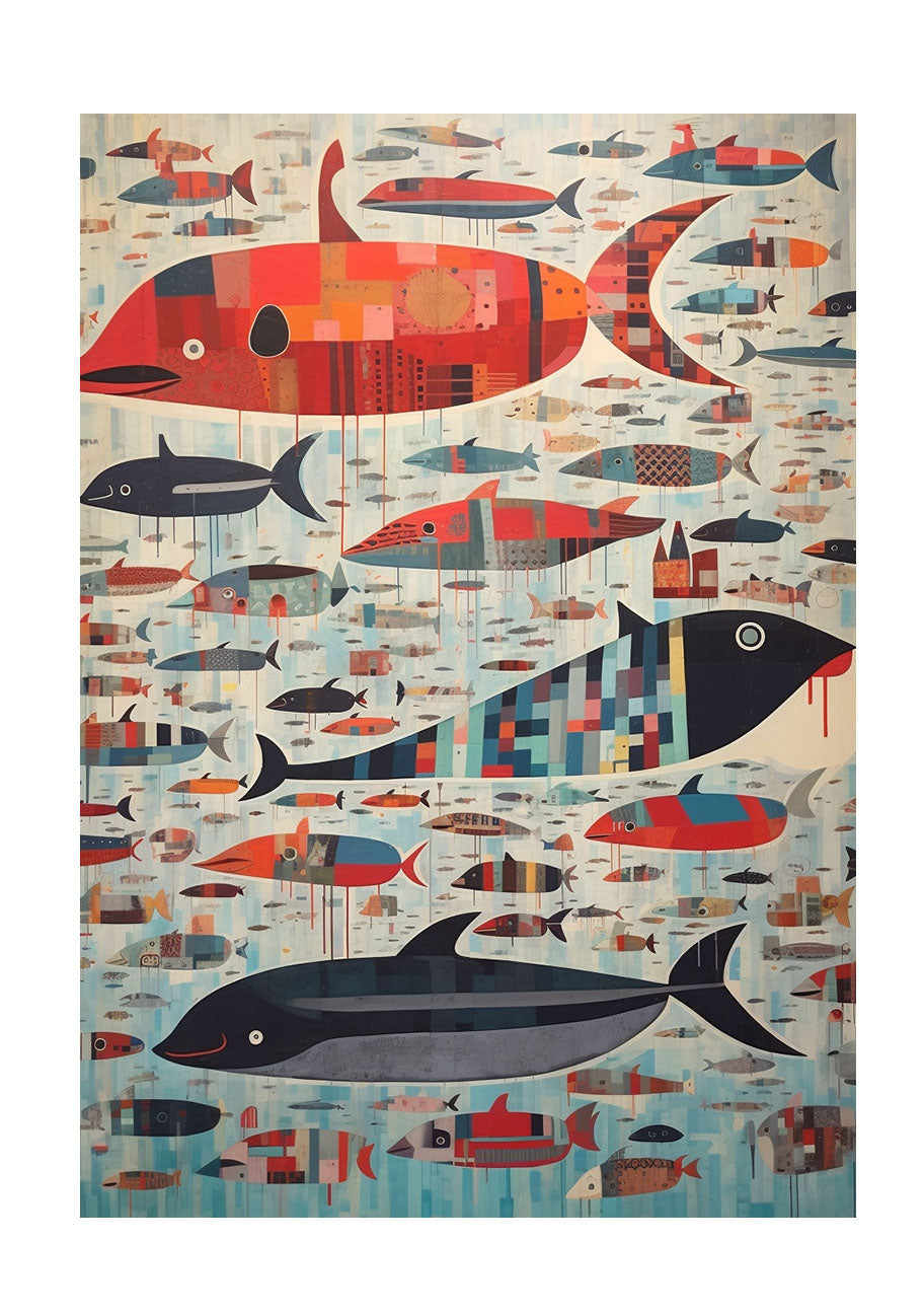 クジラのアートポスター原画のみ