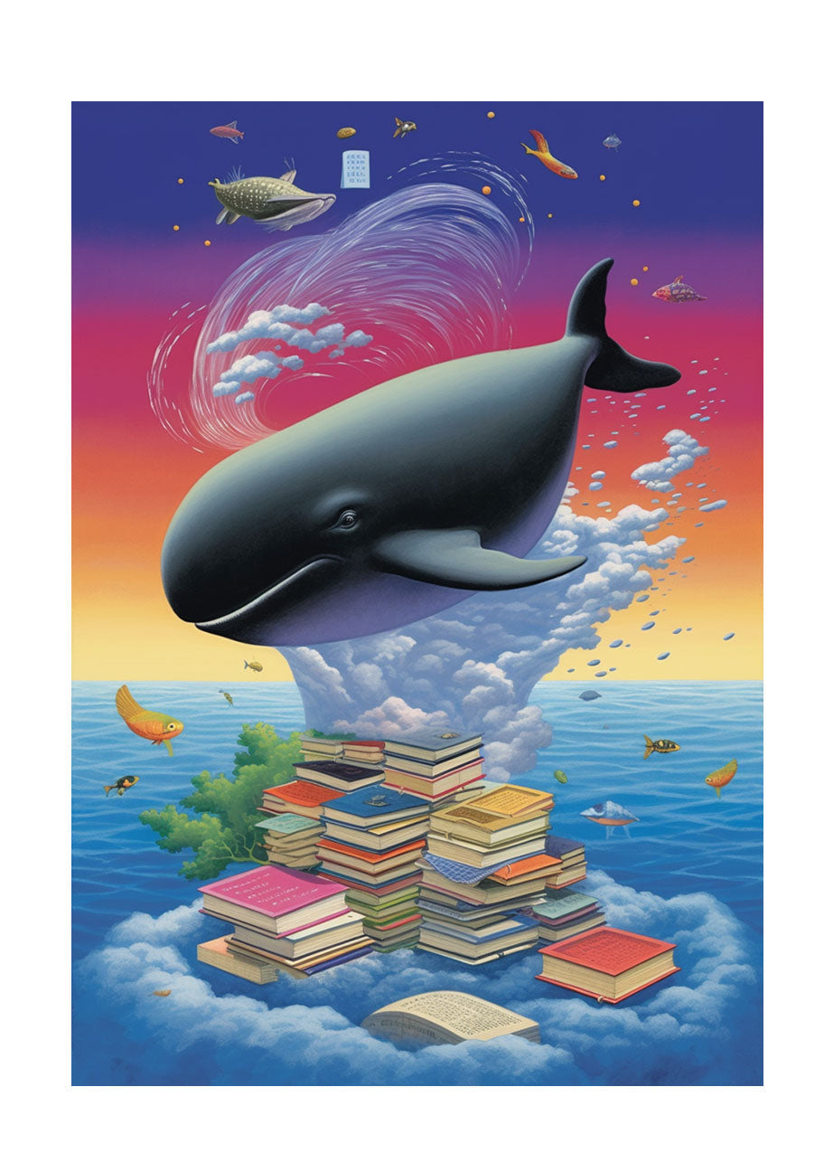 クジラのアートポスター原画のみ