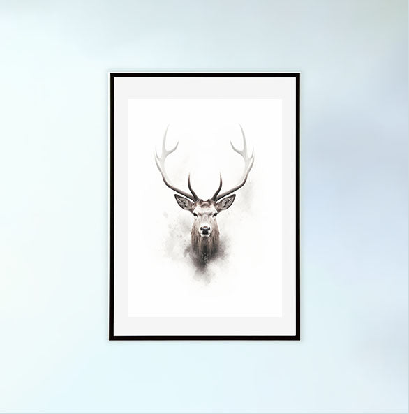 野生動物のアートポスター黒フレームあり